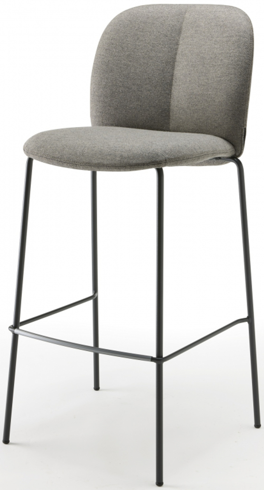 Стул барный с обивкой Scab Design Mentha Pop, антрацит, светло-серый