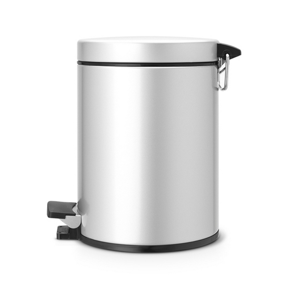 Ведро для мусора Brabantia серый металлик 5л вид сбоку