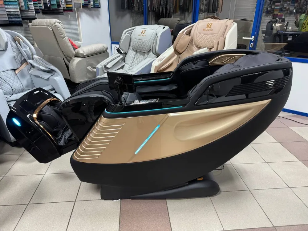 Массажное кресло GTRacer GT-L39S черное золото