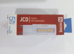 Лампа светодиодная InHome VC JCD G9 220V 5W(480lm) 6500К 50x16