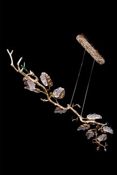 Подвесная люстра LED 50W 3000К LE3037/1580L GD золото Olivia Leon