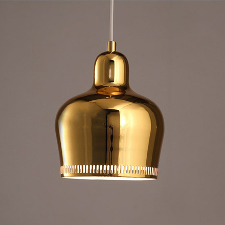 Pendant design lamp A330S Golden Bell by Artek (Gold)