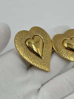 Крупные клипсы в виде сердец Yves Saint Laurent