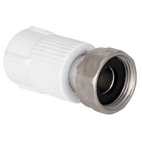 Муфта TEBO сер. PP-R с накидной гайкой 25x3/4" (мет.штуцер) (25/150), арт. 031021006