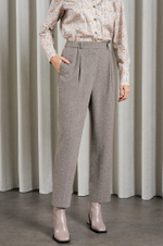 3998 Брюки женские (пепельно-бежевый меланж)