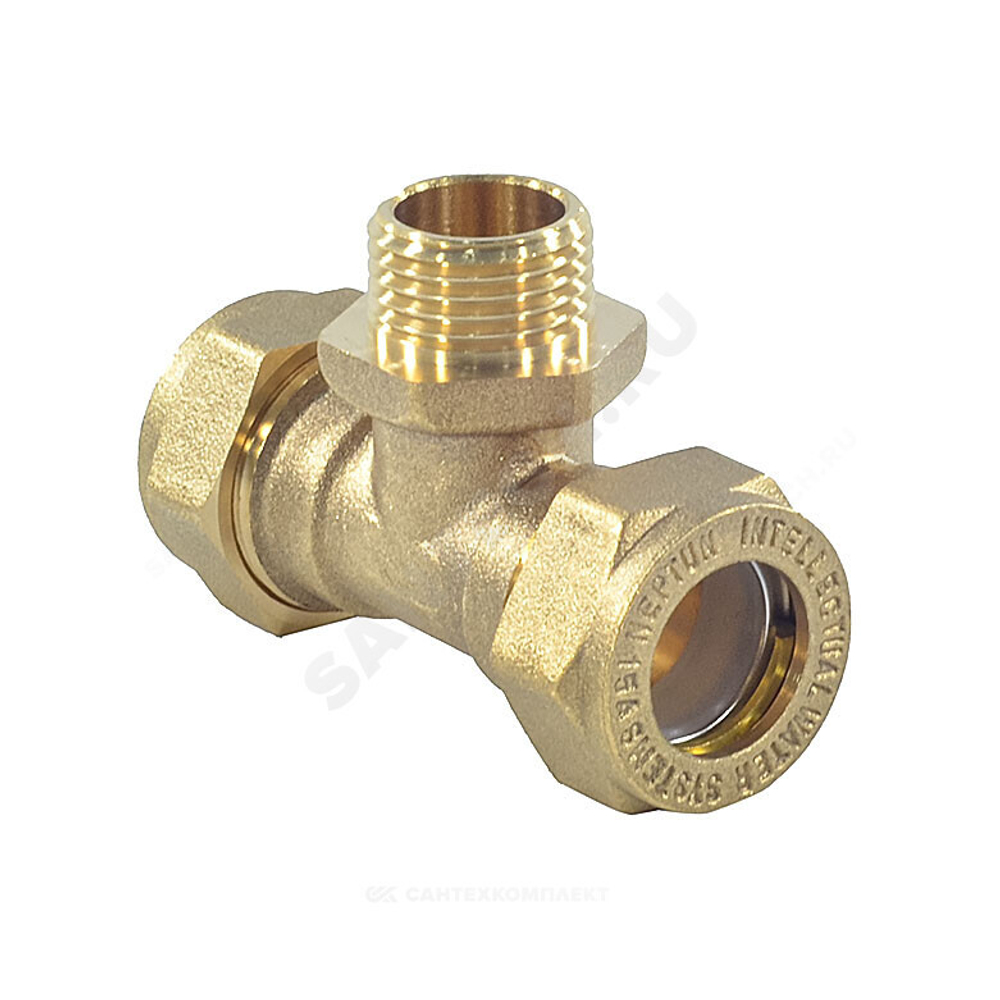 Тройник латунь 15Aх1/2"х15 обжим/НР STAHLMANN STML1501/215BEF