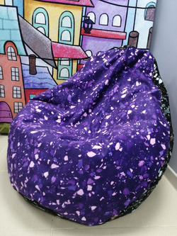 Кресло груша Терраццо фиолетовое