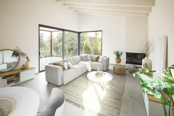 Круглое зеркало Alum из массива минди 80 см