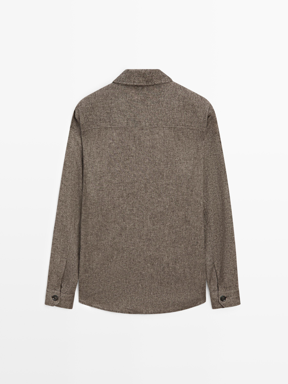 Massimo Dutti Тонкая кашемировая куртка с карманами, коричневый