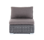 "Лунго" модуль диванный прямой с подушками, цвет графит