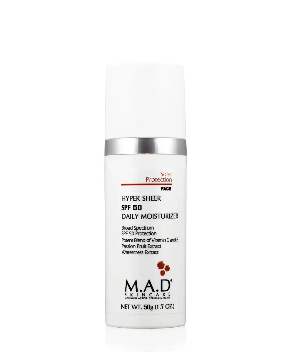 M.A.D. Hyper Sheer SPF 50 Daily Moisturizer | Увлажняющая крем-основа под макияж с защитой SPF 50, 50 мл