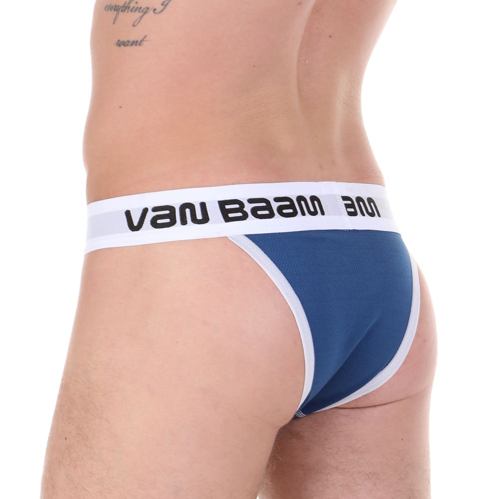 Трусы мужские танга синие Van Baam 45131