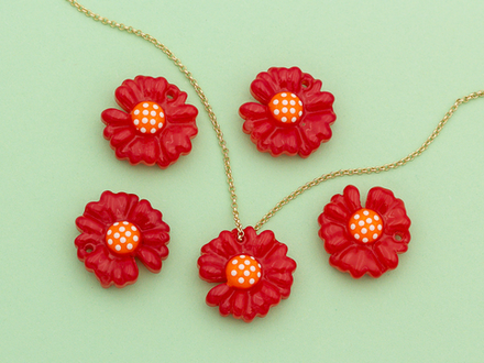 Подвеска "Цветок" 18мм, стекло