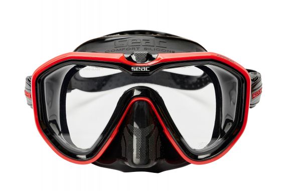 Маска Seac Appeal черно-красная рамка/черный силикон