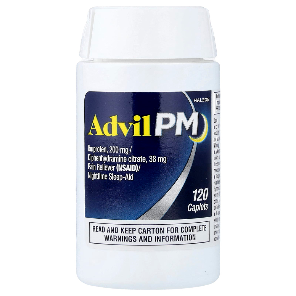 Advil, PM, ибупрофен, 200 мг, 120 капсул, покрытых оболочкой