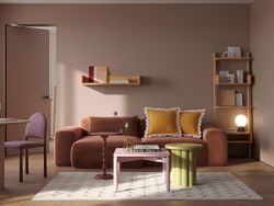 Столик кофейный Saga, 60х60 см, розовый