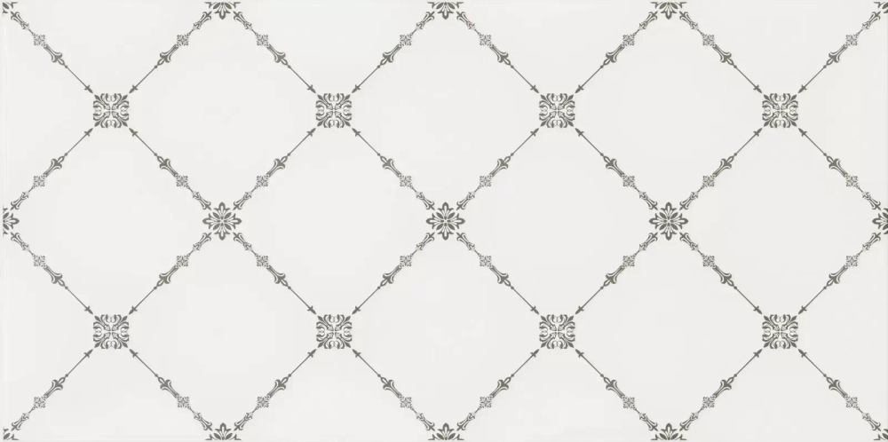 Декоративная плитка ALMA Ceramica DWU09BRT004 Brenta 50x24.9 белая глянцевая под обои