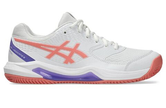Женские кросовки для Padel Asics Gel-Dedicate 8 Padel - white/guava