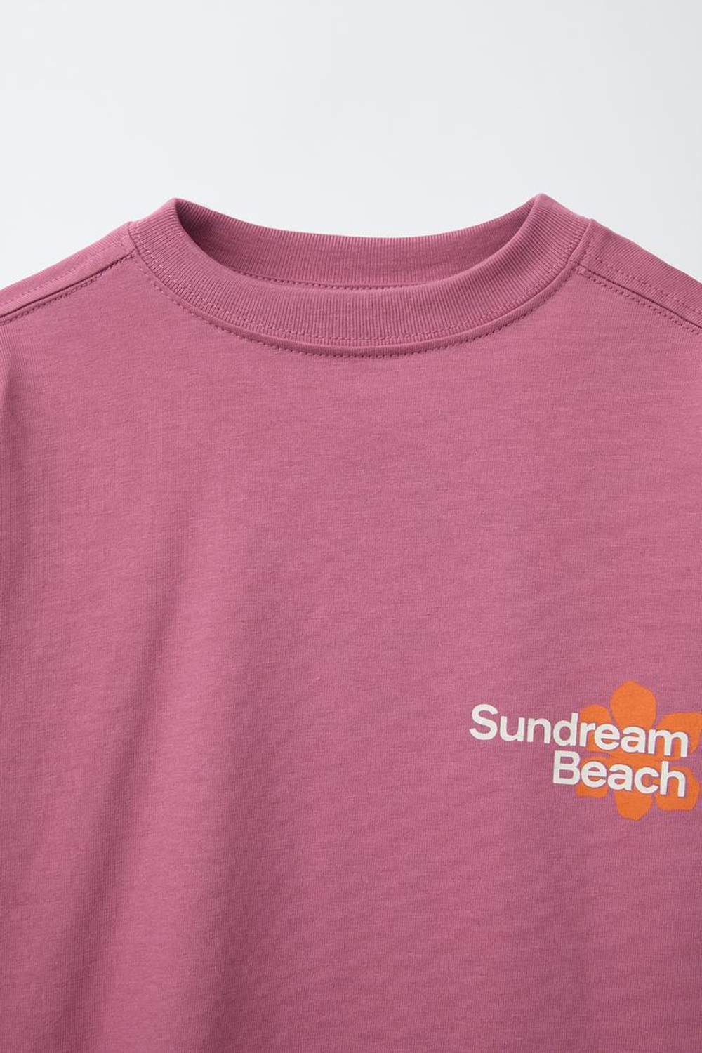 ZARA ФУТБОЛКА С ПРИНТОМ, РОЗОВЫЙ