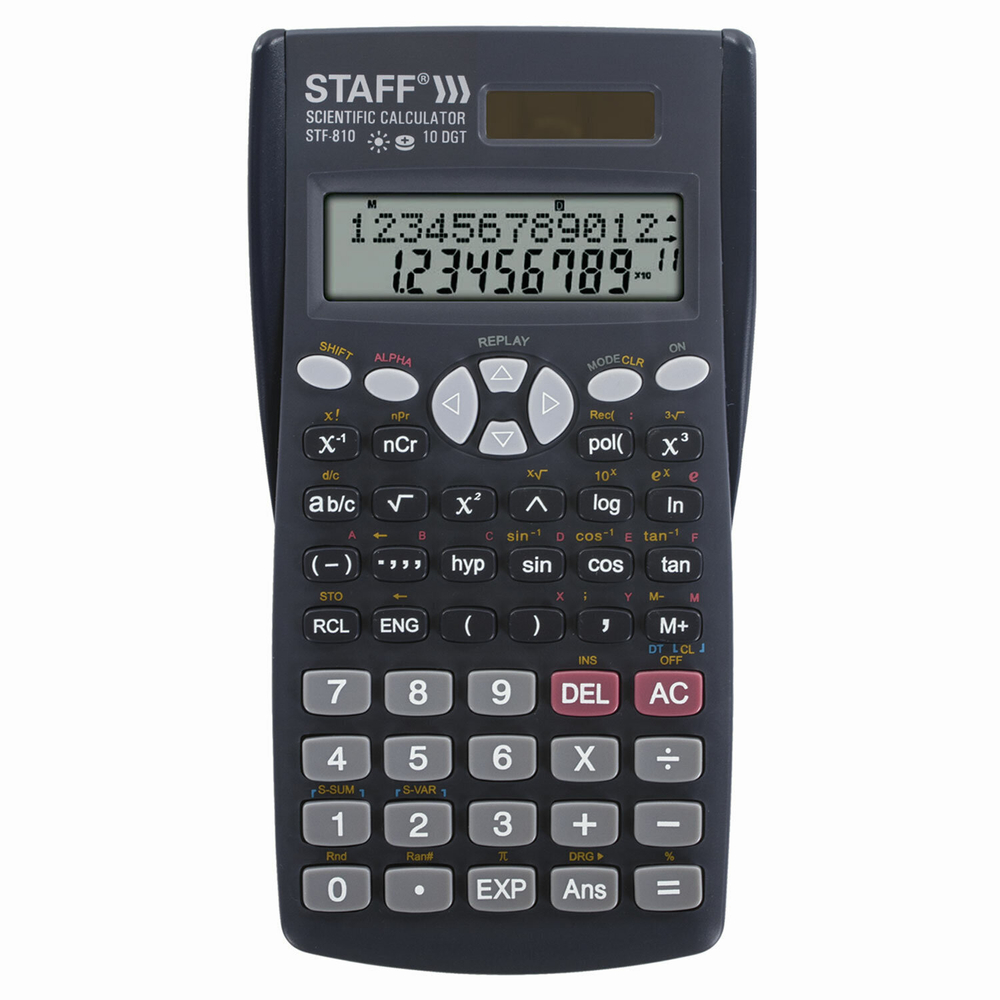 Калькулятор инженерный STAFF STF-810 (161х85 мм) 240 функций 10+2 разрядов двойное питание