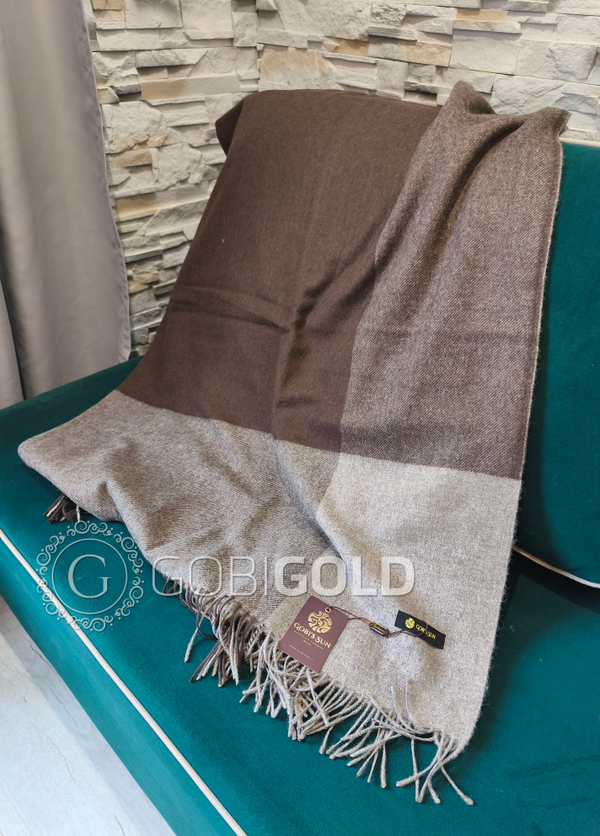 Плед из яка 150x200 см. (GOBISUN ) - клетка