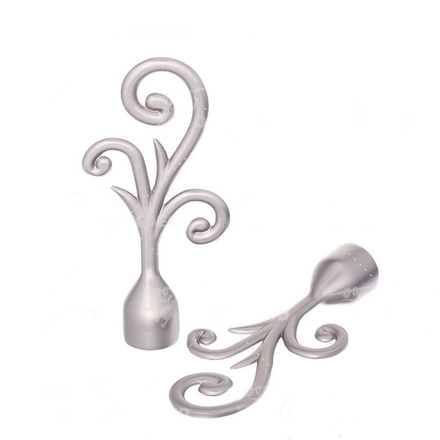 Наконечники "Одри" d16 мм, цвет хром матовый