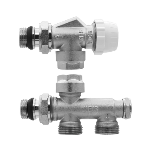 Комплект термостатический, угловой ОСЕВОЙ 1/2*3/4 конус ViEiR (25/1пар)