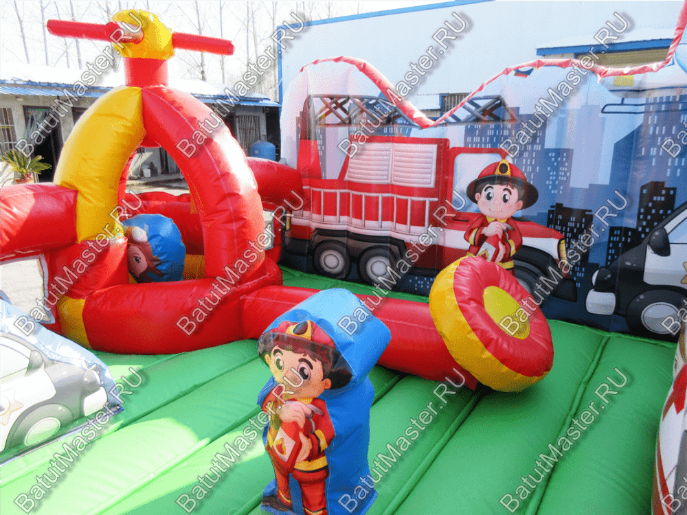 Надувной батут "Пожарные"