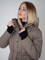 Парка женская зимняя куртка город горький коричневый какао