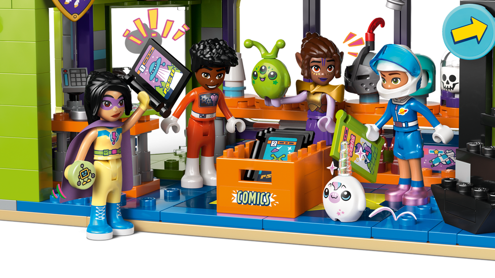 Конструктор Лего Френдс Магазин комиксов и игр 42674 | LEGO Friends Comic Book & Game Store игровой набор 1005 дет 9+