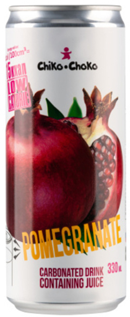 Сокосодержащий Газированный Напиток Чико-Чоко Гранат / Chiko-Choko Pomegranate 0.33 - банка