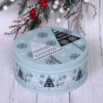 Банка жестяная «Снежинка» 1500мл 16,8*8,3см