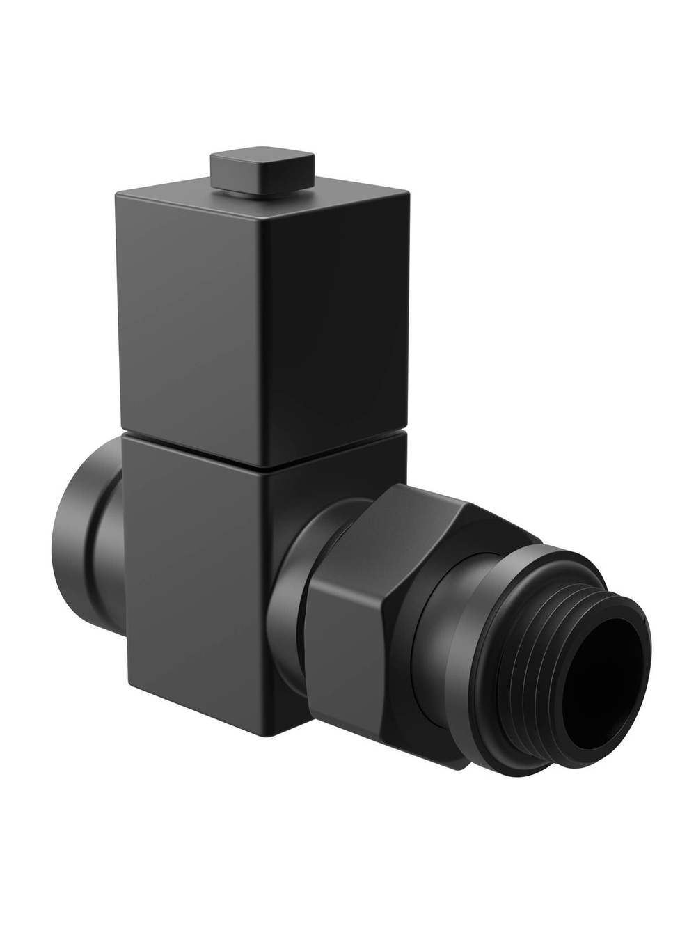 Набор дизайн-вентилей Royal Thermo CUBE, прямой (черный) 1/2"