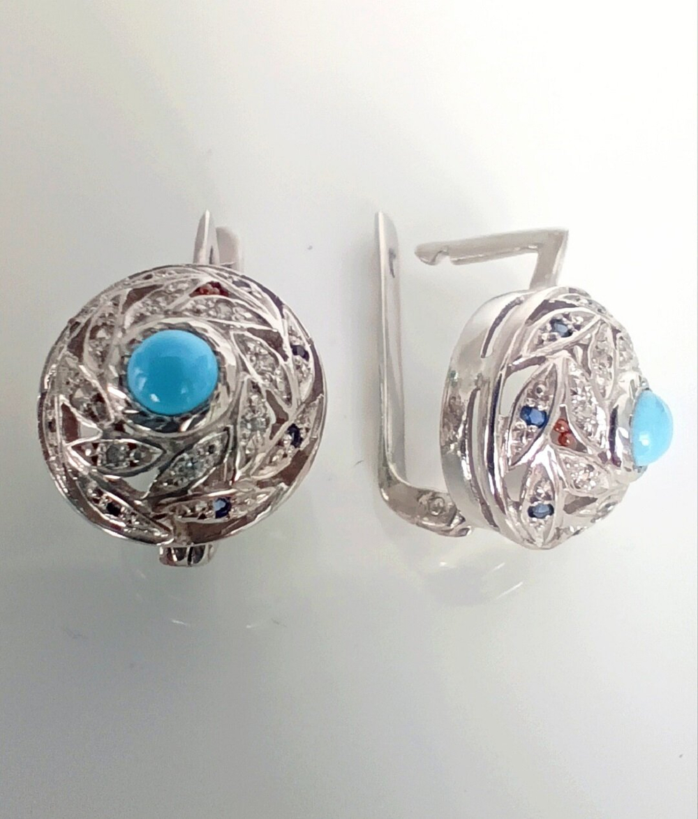 Серьги Эстерелла, серебро 925*, родированные/Ф