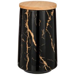 БАНКА ДЛЯ СЫПУЧИХ "FANTASY" 800МЛ 10,5*17СМ, ЧЕРНАЯ (КОР=18ШТ.)