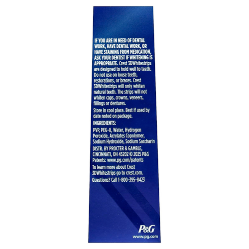 Crest, 3D Whitestrips™, набор для отбеливания зубов, безопасный для эмали, 28 полосок