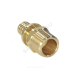 Муфта для PE-X труб аксиальная латунь Дн 25х1" НР РОС