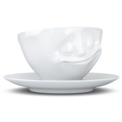 Чайная пара Happy, 200 мл, белая