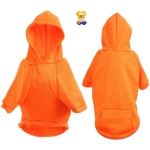 Кофта - толстовка для мелких пород собак «BRO Style», цвет оранжевый, р 2XL (на флисе)