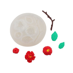 Молд силиконовый для творчества " Японский цветок 2" диаметр молда 9 см / Форма для мыла, воска, гипса и полимерной глины