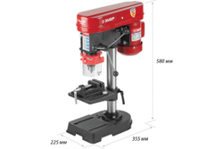 Сверлильный станок Зубр безопасный выключатель, 5 скоростей, патрон 13 мм, 350Вт ЗСС-350