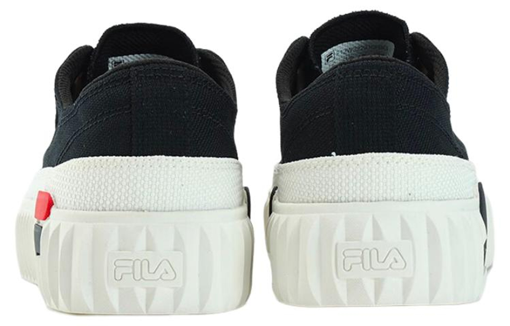 FILA Gear Abrasion Resistant Low top Skateboard Shoes Women"s Black White