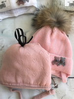 Шапочка детская (меховой помпон)