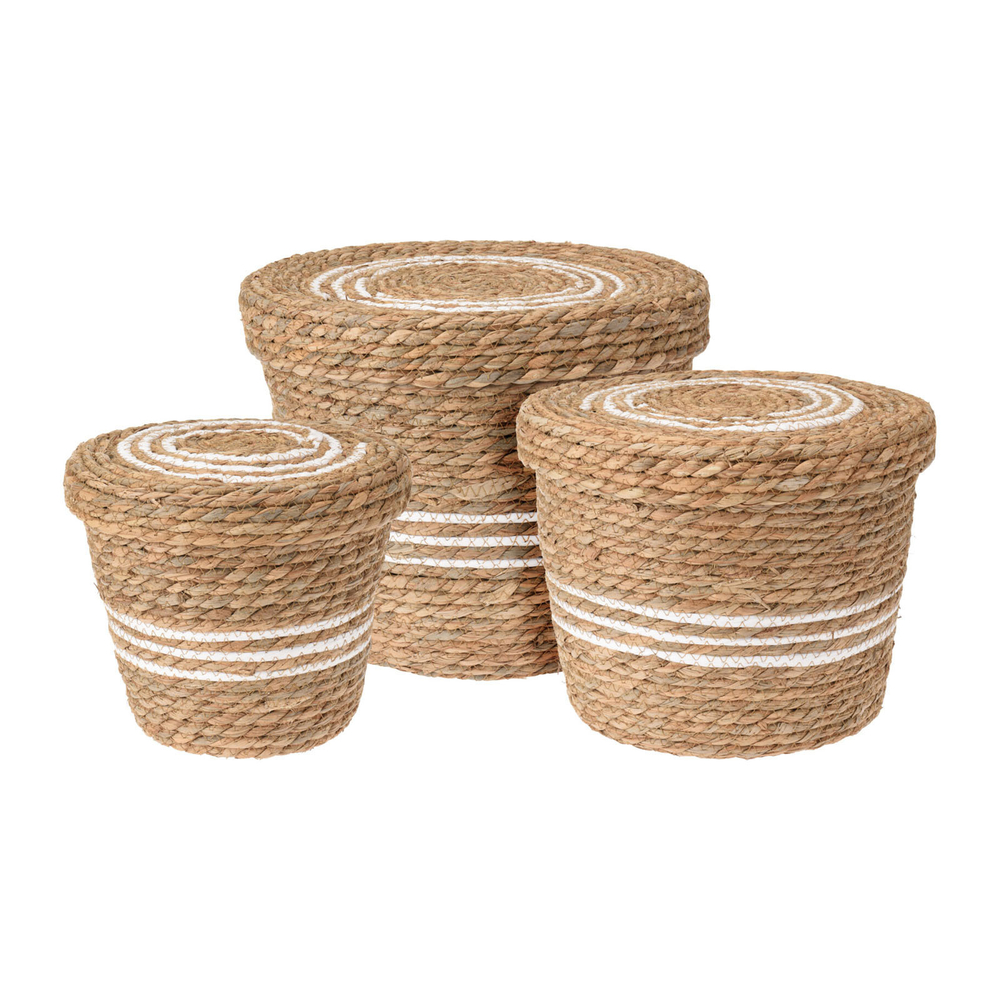 Корзина круглая с крышкой 30*30*24 см