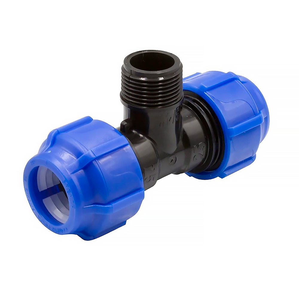 Тройник ПЭ с наруж. труб. резьбой 32х1 1/4''х32 (обж.) SPEKTR