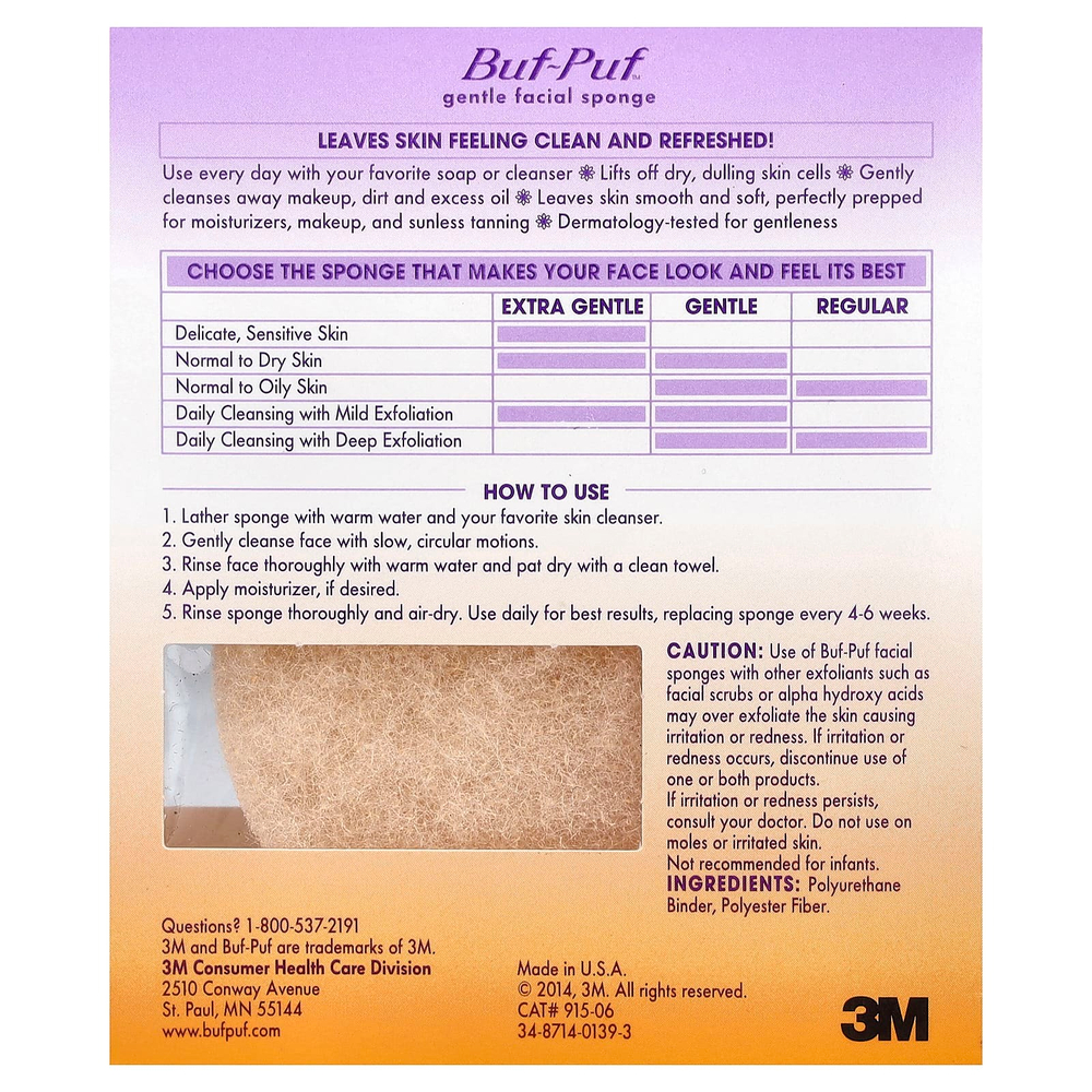 Buf Puf, спонж для лица, нежный, 1 шт.