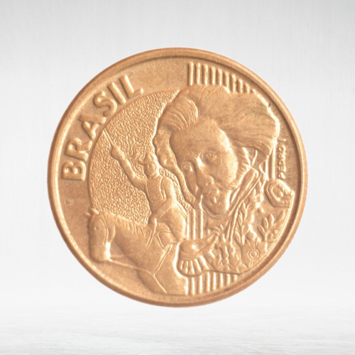 Brasil, 10 Centavos - Pedro I, 2005, VF
