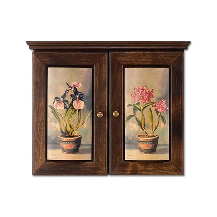 Ключница с цветами "Горшки на окне"