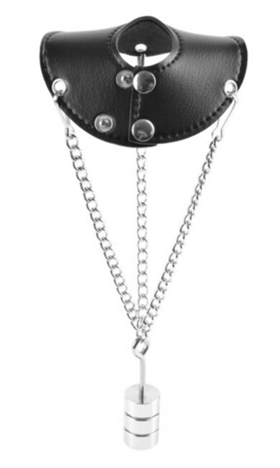 Универсальный растяжитель мошонки Ball Stretcher (Цвет: черный с серебряным)