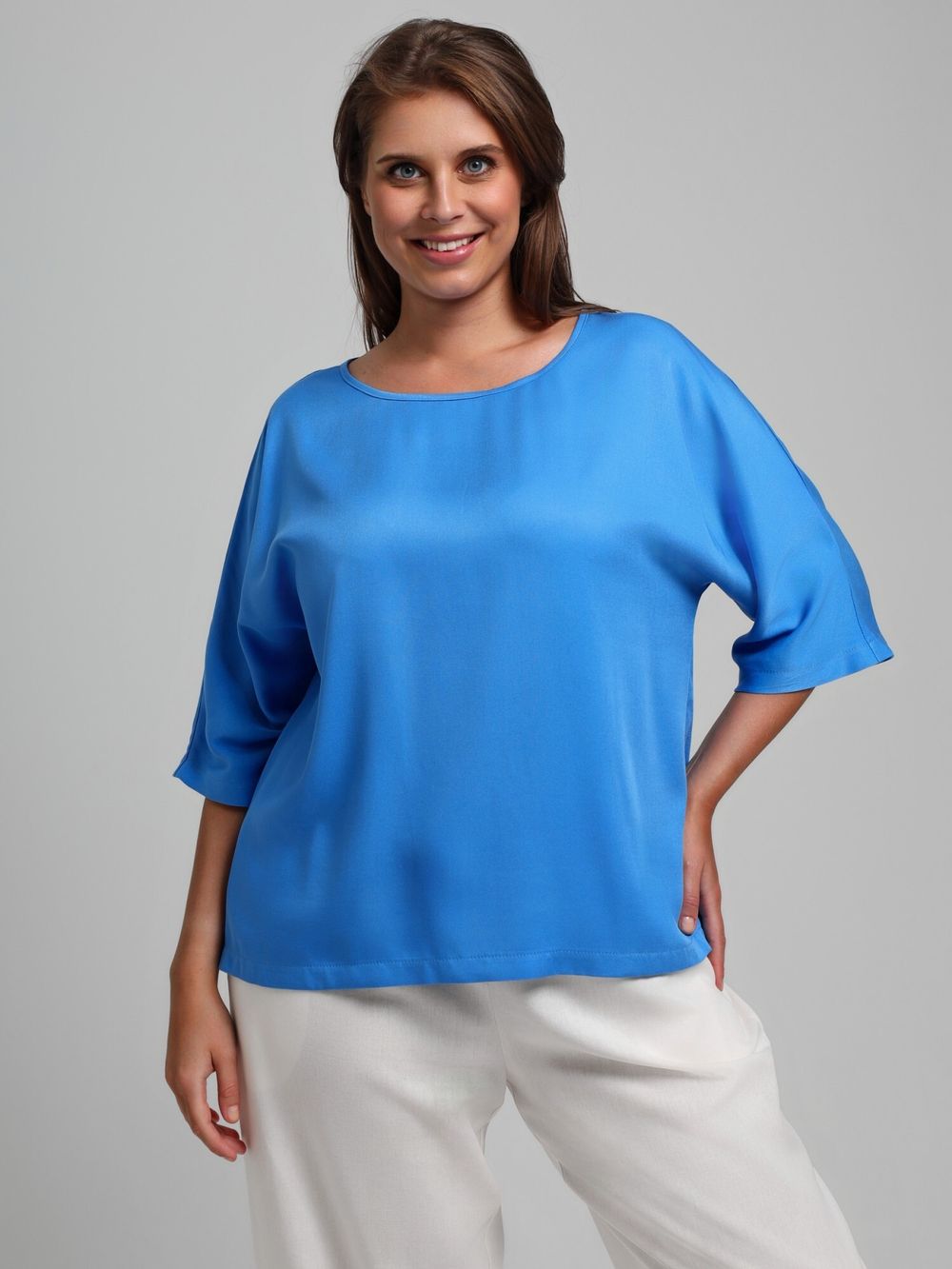 Блузка Летний драйв-2 Виотекс ГОЛУБОЙ
